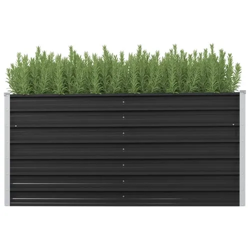 Garden Raised Bed Anthracite Galvanized Steel