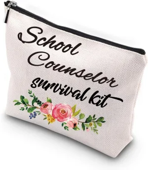 Generic WCGXKO School Counselor Gift Counselor Survival Kit Portable Travel Accessories Toiletry Bag Makeup Bag Talk Less Smile More