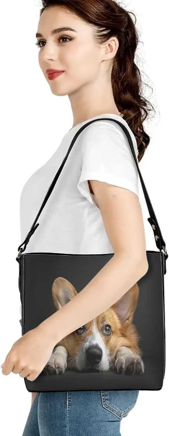 Giraffe Tote Bags PU Leather Purses Handbags for Women Top Handle Ladies Shoulder Satchel Bags