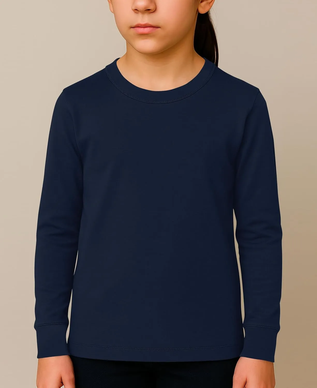 Girls Long Sleeve Performance Tops | All Season Natural Cotton Stretch Color T Shirts | Multi Packs Colors