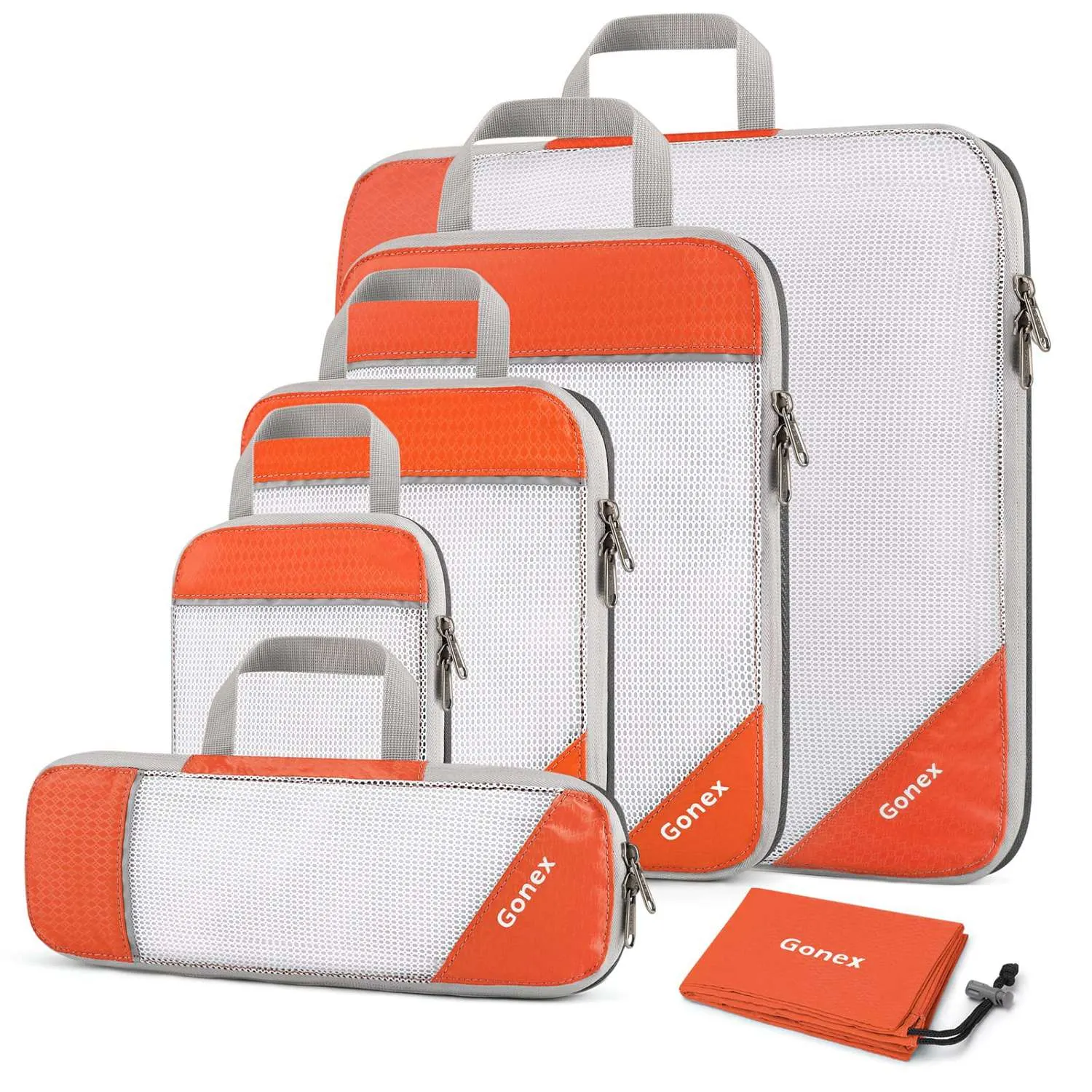 Gonex Compression Packing Cubes, Extensible Storage Mesh Organizers