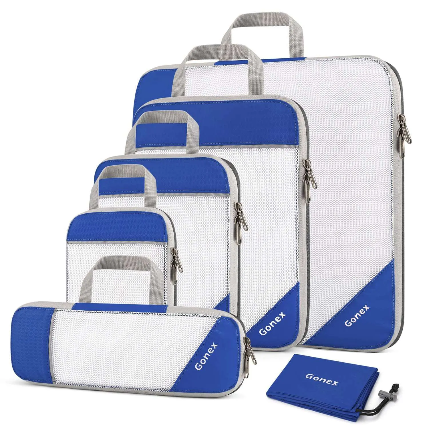 Gonex Compression Packing Cubes, Extensible Storage Mesh Organizers