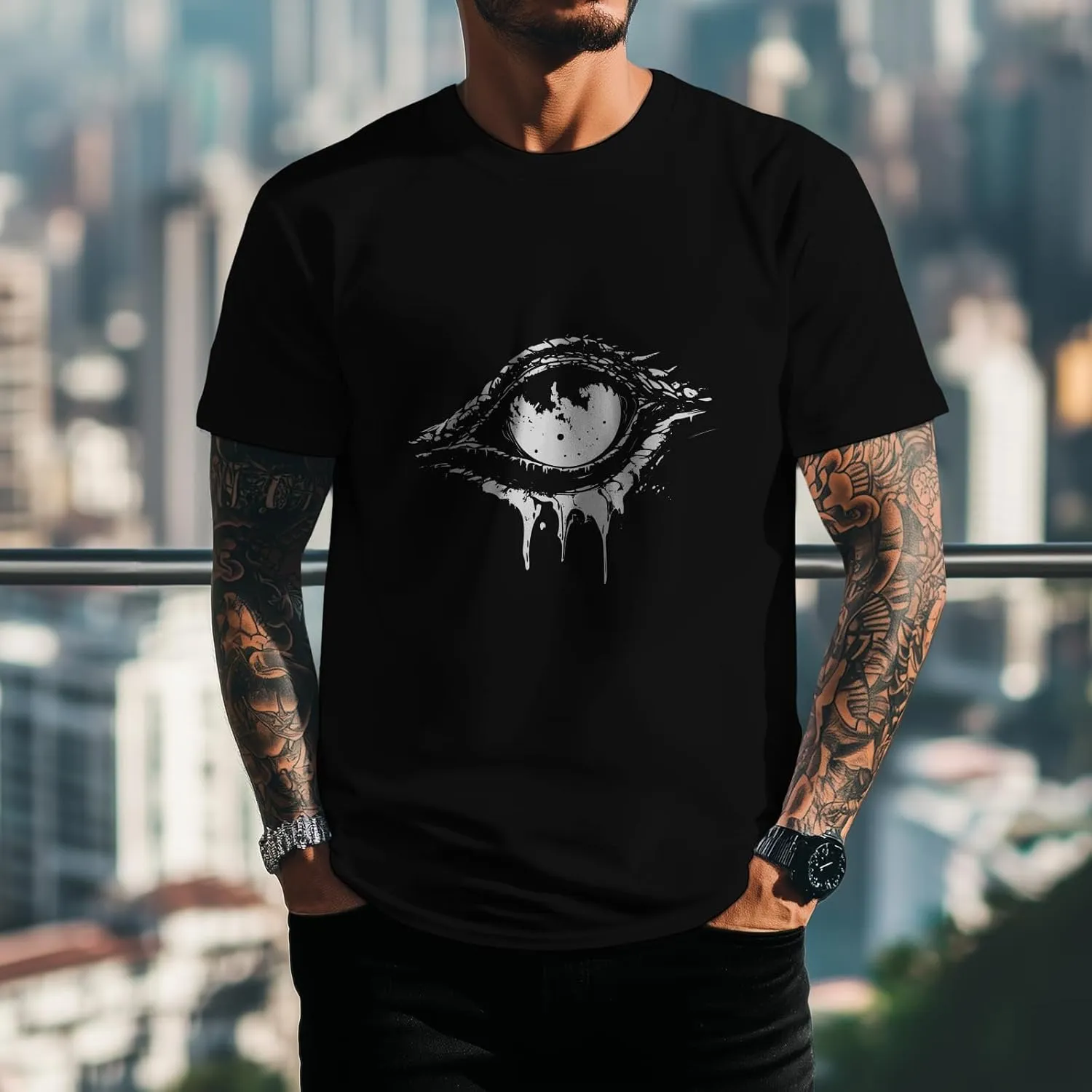 Graphic T-Shirts for Men Short Sleeve Cotton Casual Erater Shirt Big and Tall Lightweight Summer Tops