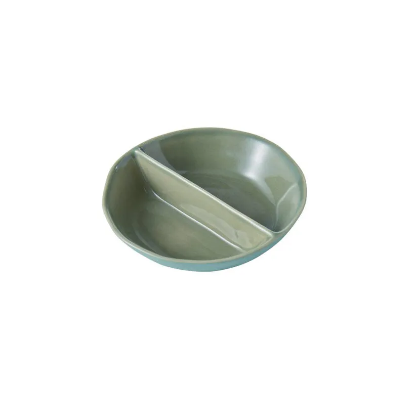 Green Dual Condiment Bowl