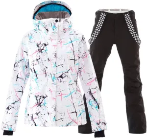 GS SNOWING Women's Ski Jackets and Pants Set Windproof Waterproof Insulated Snowsuit Winter Warm Snowboarding Snow Coat