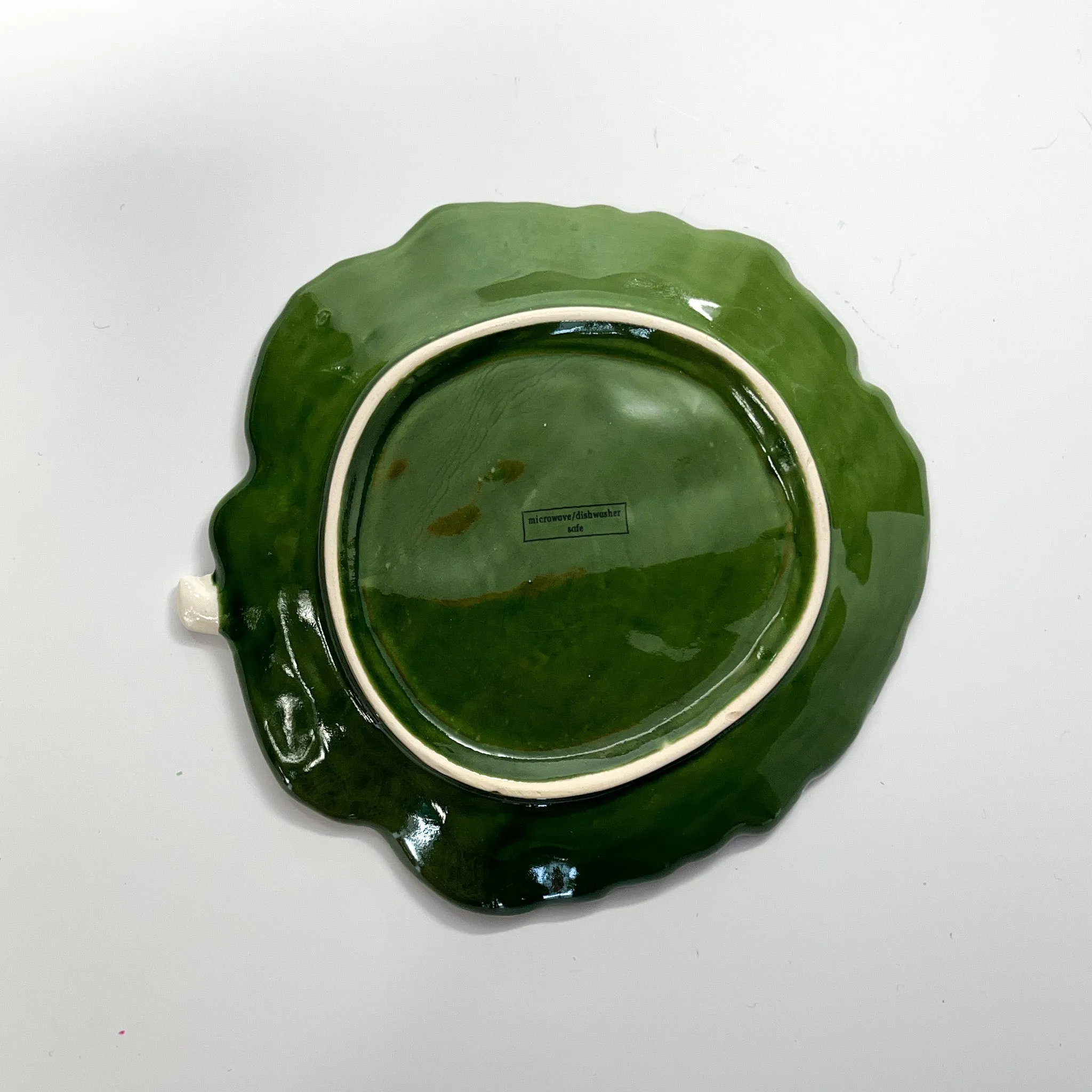 Hand-Painted Stoneware Cabbage Plates