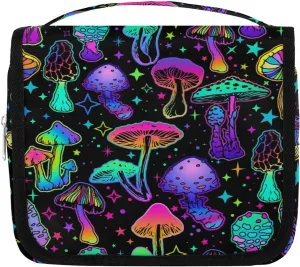 Hanging Toiletry Bag Mushroom Women Travel Makeup Bag Organizer Toiletries Bag for Travel Size Essentials Accessories Cosmetics