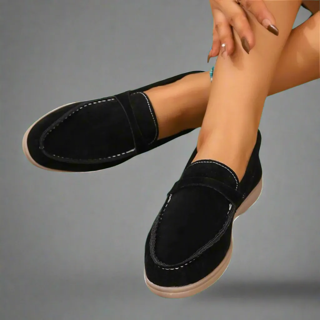 Hannah | Handcrafted Elegant Suede Moccasins