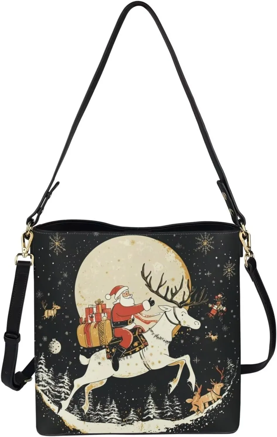 HUGS IDEA Hobo Bags for Women Handbag Leather Crossbody Bucket Tote Purse Ladies Shoulder Bags