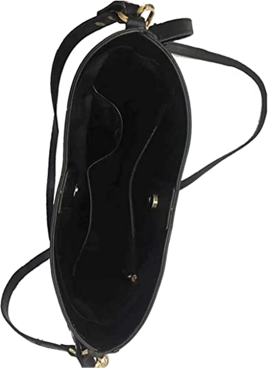 HUGS IDEA Leather Bucket Handbag Shoulder Bags Tote Handle Bags Bobo Cross-body Purse