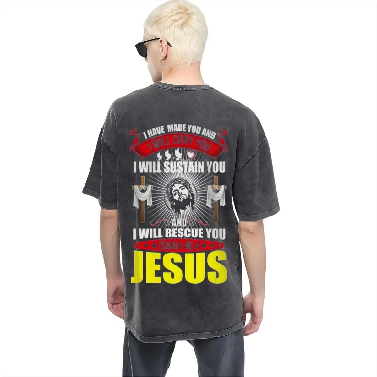 I'm A Christian I am not Perfect I Make Mistakes Classic Two Sides Retro Short Sleeve Shirt Men's Round Neck Sports T-Shirt