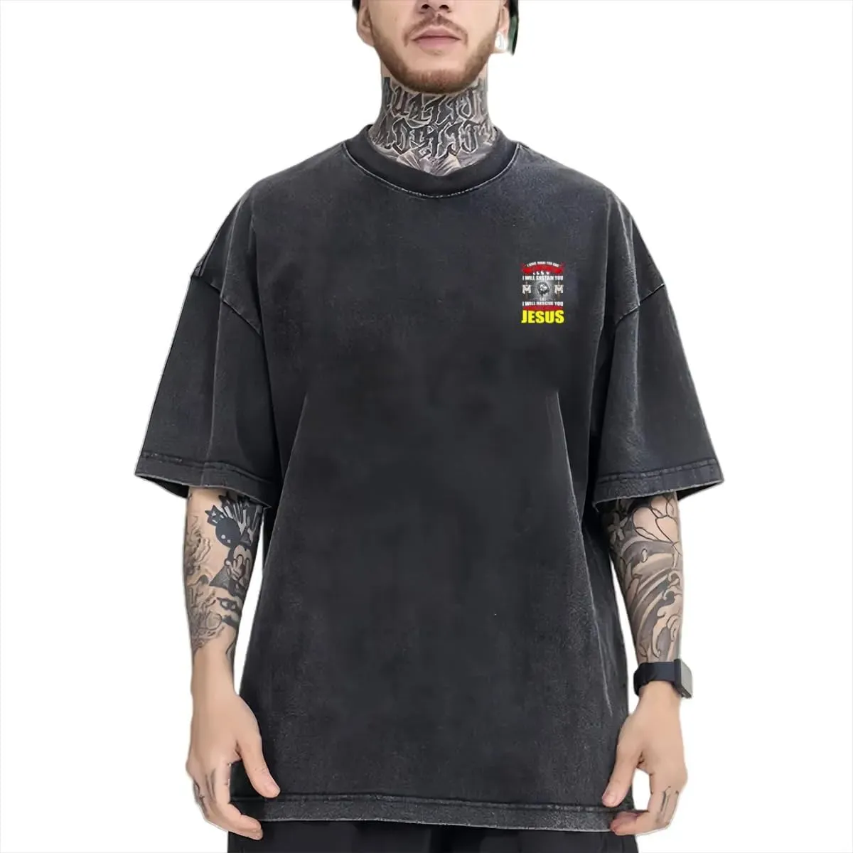 I'm A Christian I am not Perfect I Make Mistakes Classic Two Sides Retro Short Sleeve Shirt Men's Round Neck Sports T-Shirt