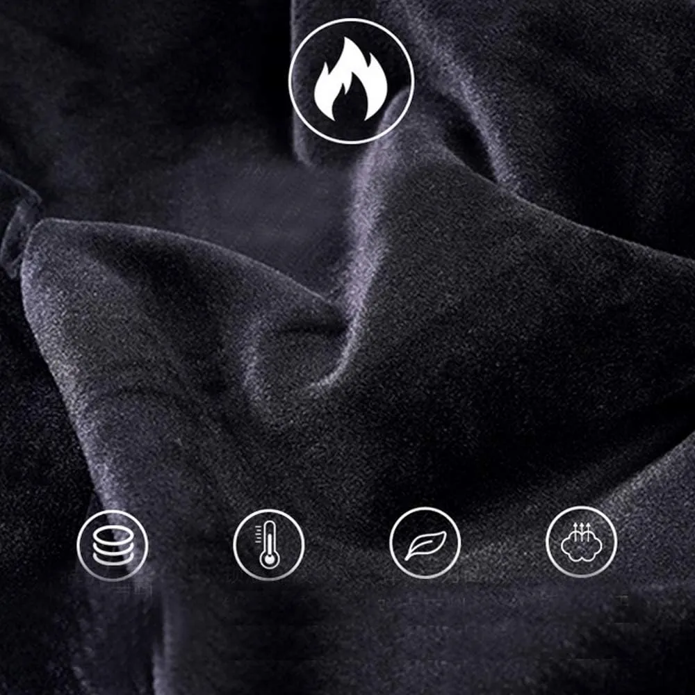Insulated Heating Underwear Washable USB Electric Heated Thermal Long Sleeve T Shirts with Pants Battery not Include