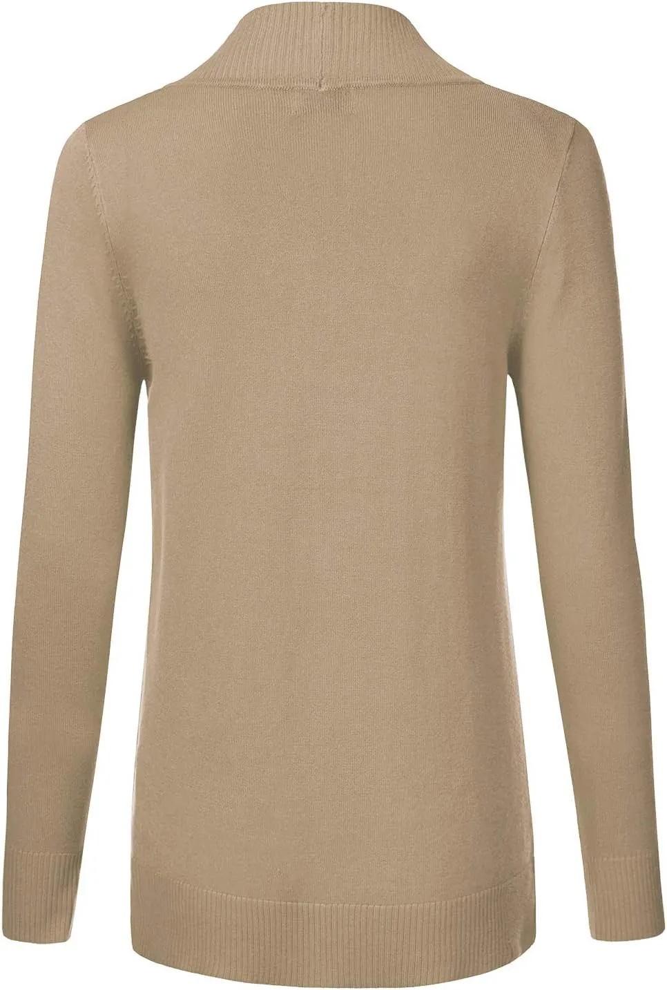 JJ Perfection Casual Open Front Knit Cardigan Long Sleeve with Side Pockets Basic Sweater Jackets for Womens with Plus Size