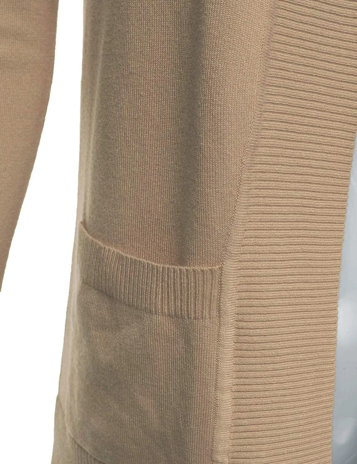JJ Perfection Casual Open Front Knit Cardigan Long Sleeve with Side Pockets Basic Sweater Jackets for Womens with Plus Size