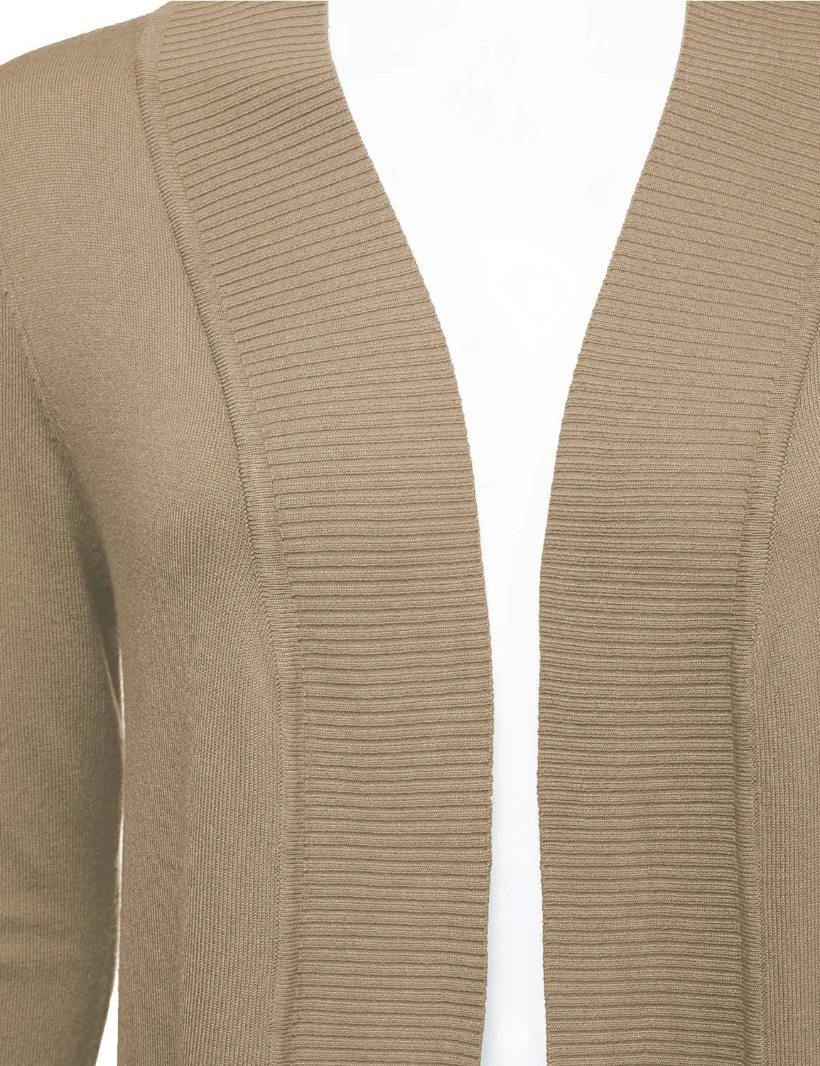 JJ Perfection Casual Open Front Knit Cardigan Long Sleeve with Side Pockets Basic Sweater Jackets for Womens with Plus Size