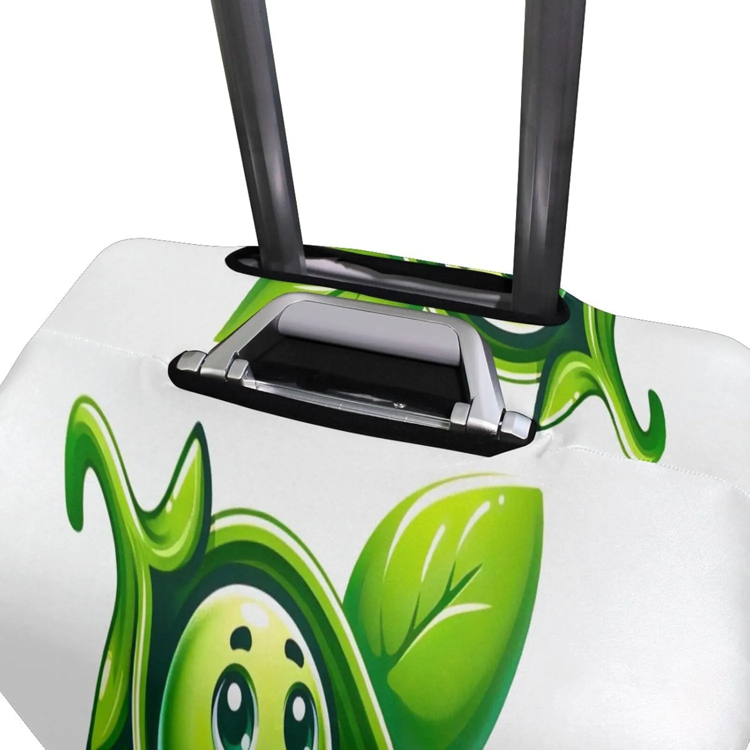 Joisal Cute Green Pea Pod Luggage Covers Anti-scratch Luggage Identifiers for Suitcases, Luggage Accessories for Travel