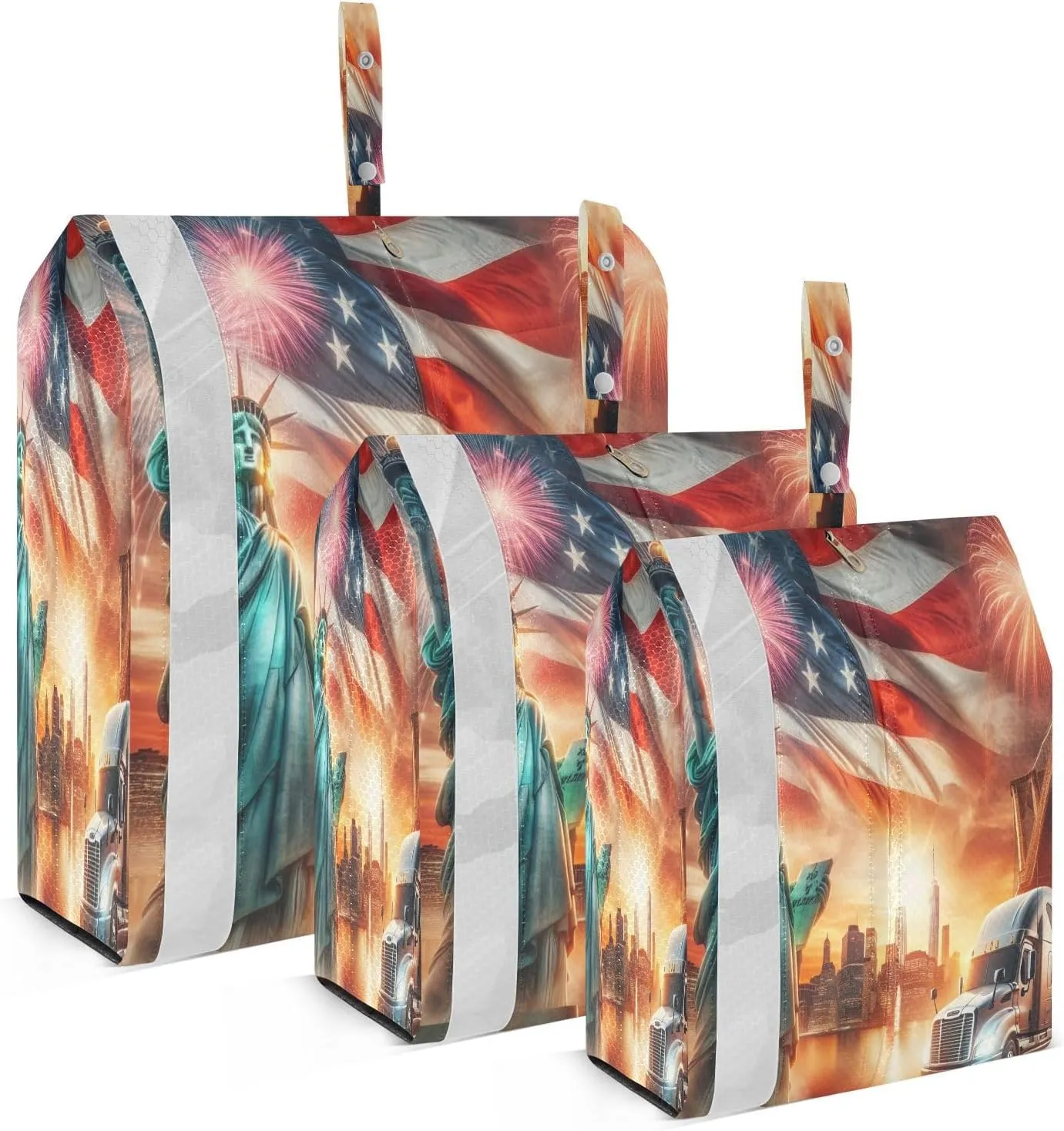 Kigai American Goddess Travel Cubes for Packing 3 PCS Travel Luggage Packing Organizer Foldable Suitcase Storage Bag, Travel Accessories