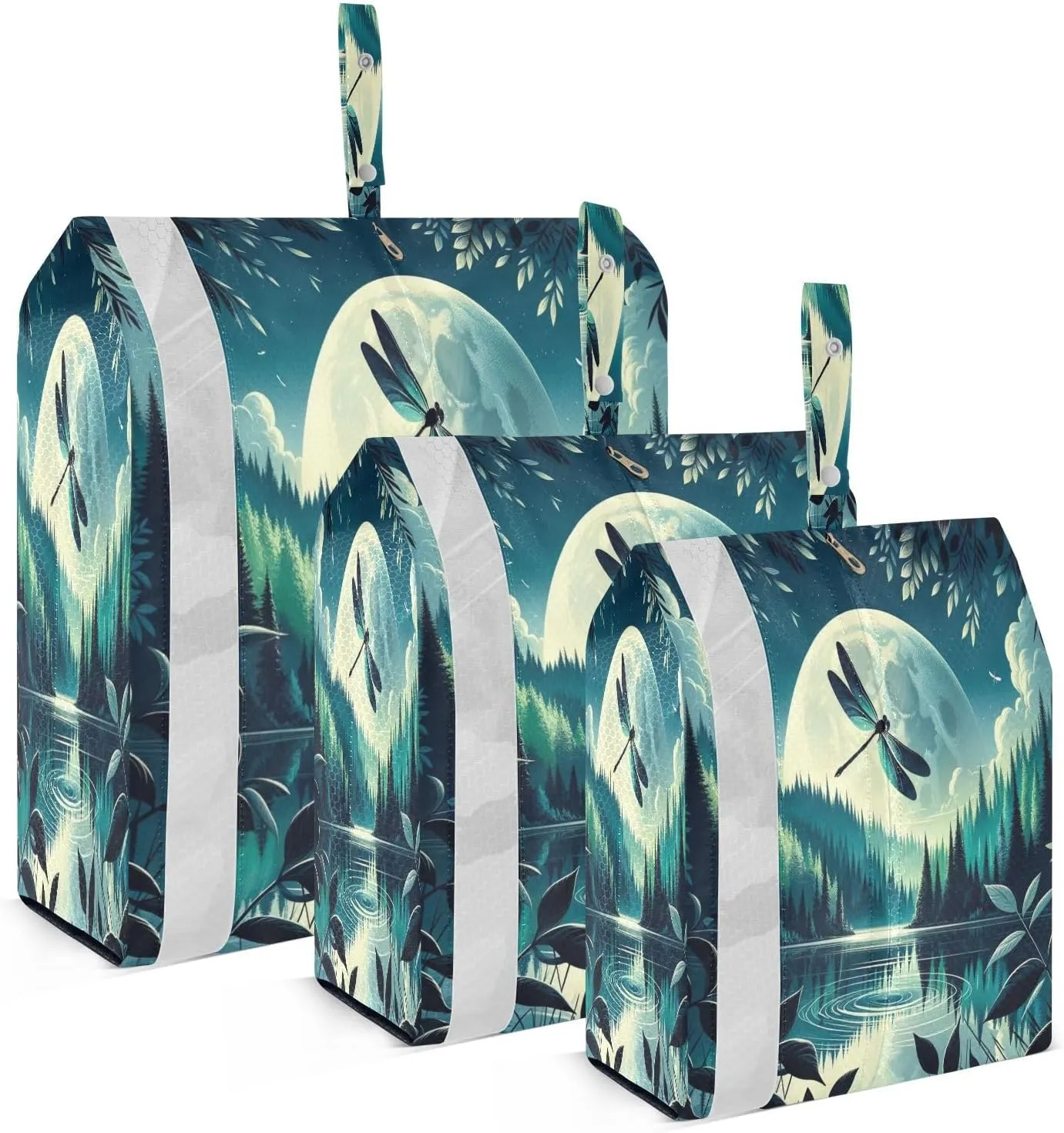 Kigai Dragonfly Travel Cubes for Packing 3 PCS Travel Luggage Packing Organizer Foldable Suitcase Storage Bag, Travel Accessories