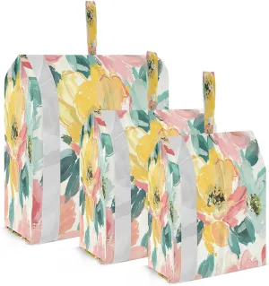 Kigai Watercolor Flower Travel Cubes for Packing 3 PCS Travel Luggage Packing Organizer Foldable Suitcase Storage Bag, Travel Accessories