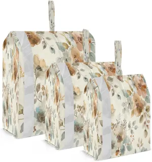 Kigai Watercolor Flower Travel Cubes for Packing 3 PCS Travel Luggage Packing Organizer Foldable Suitcase Storage Bag, Travel Accessories