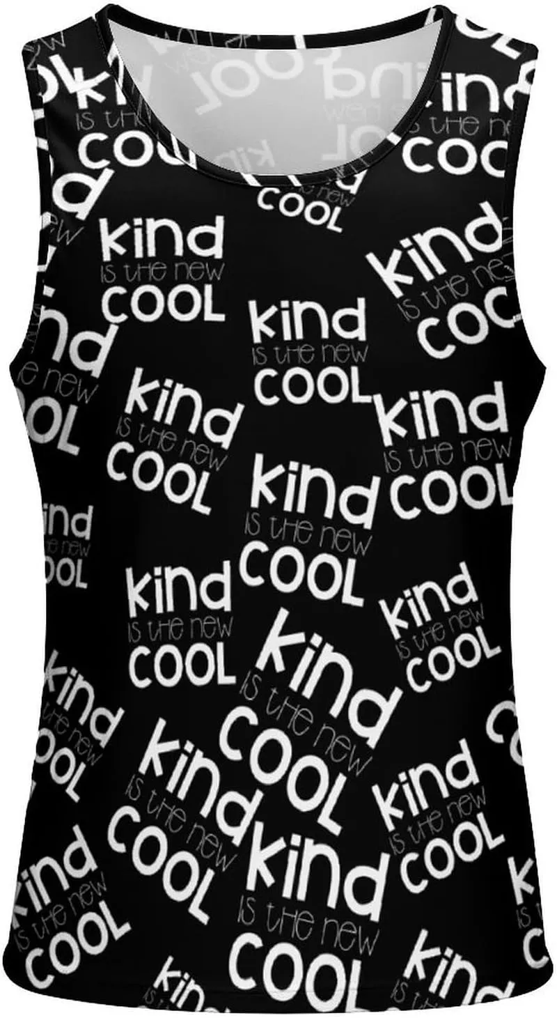 Kind New Cool Men's Tank Tops Summer Sleeveless T-Shirts Gym Workout Tee Casual Beach Tee
