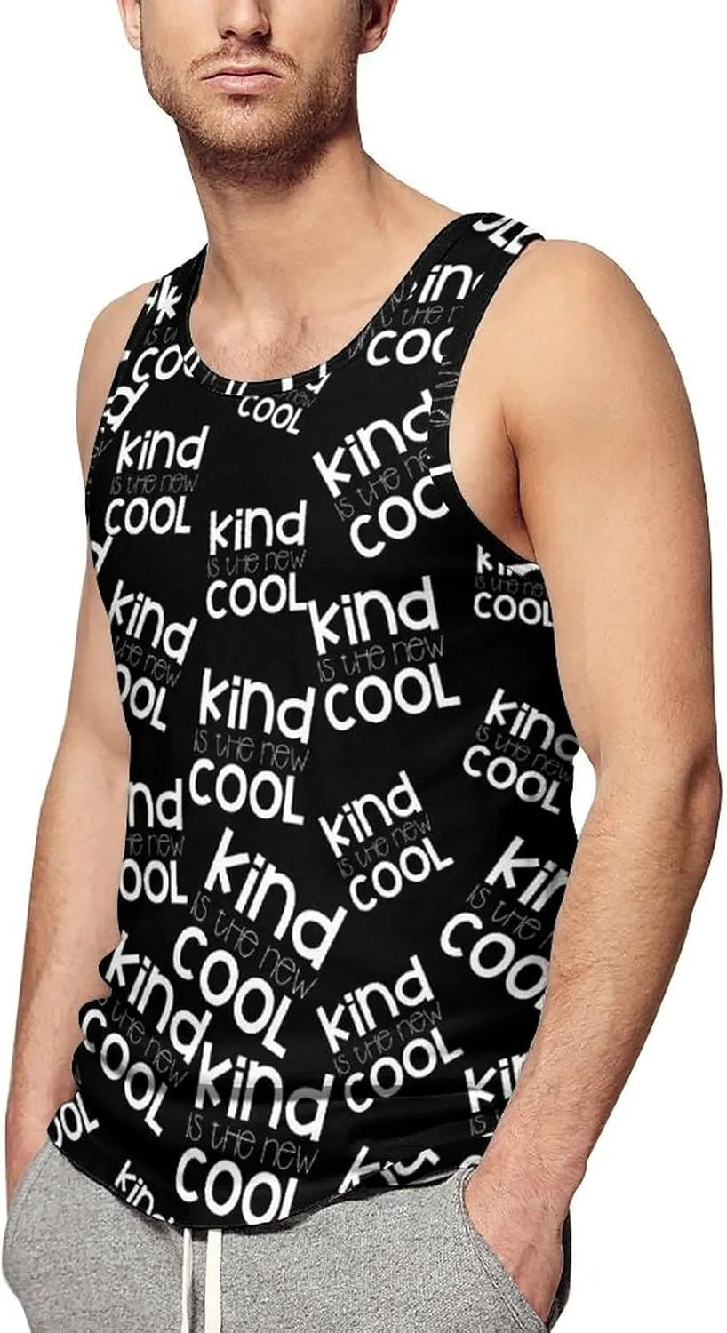 Kind New Cool Men's Tank Tops Summer Sleeveless T-Shirts Gym Workout Tee Casual Beach Tee