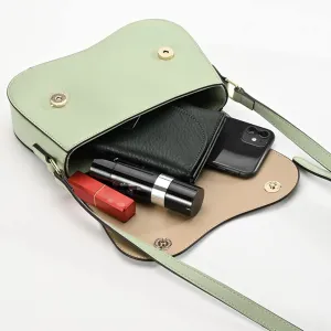 Leather Crossbody Bags for Women, Small Crossbody Phone Bags Cellphone Wallet Purse for Women, Fashion Saddle Bag