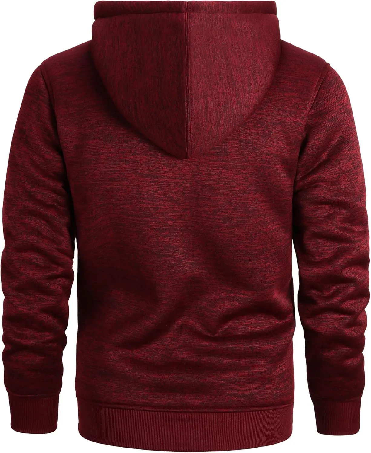 Little Beauty Men Hoodies Full Zip Up Jacket Fleece Sherpa Lined Heavyweight Sweashirts Winter