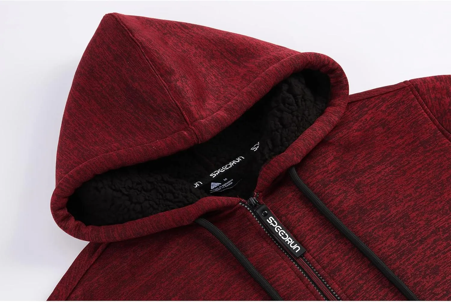 Little Beauty Men Hoodies Full Zip Up Jacket Fleece Sherpa Lined Heavyweight Sweashirts Winter