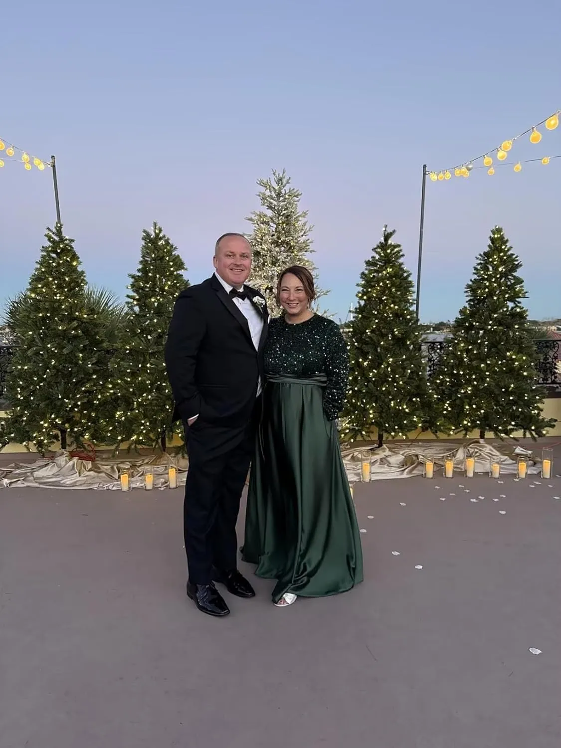 Long Sleeve Prom Dresses Sequin Satin Formal Gowns Round Neck Evening Dress A-Line Ball Gown with Pockets