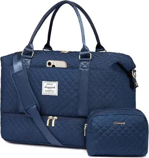 LOVEVOOK Travel Duffle Bag,Weekender Bags for Women with Shoe CompartmentCarry on Overnight Bag with Toiletry Bag,Gym Duffel Bag with Wet Pocket, Hospital Bags for Labor and Delivery