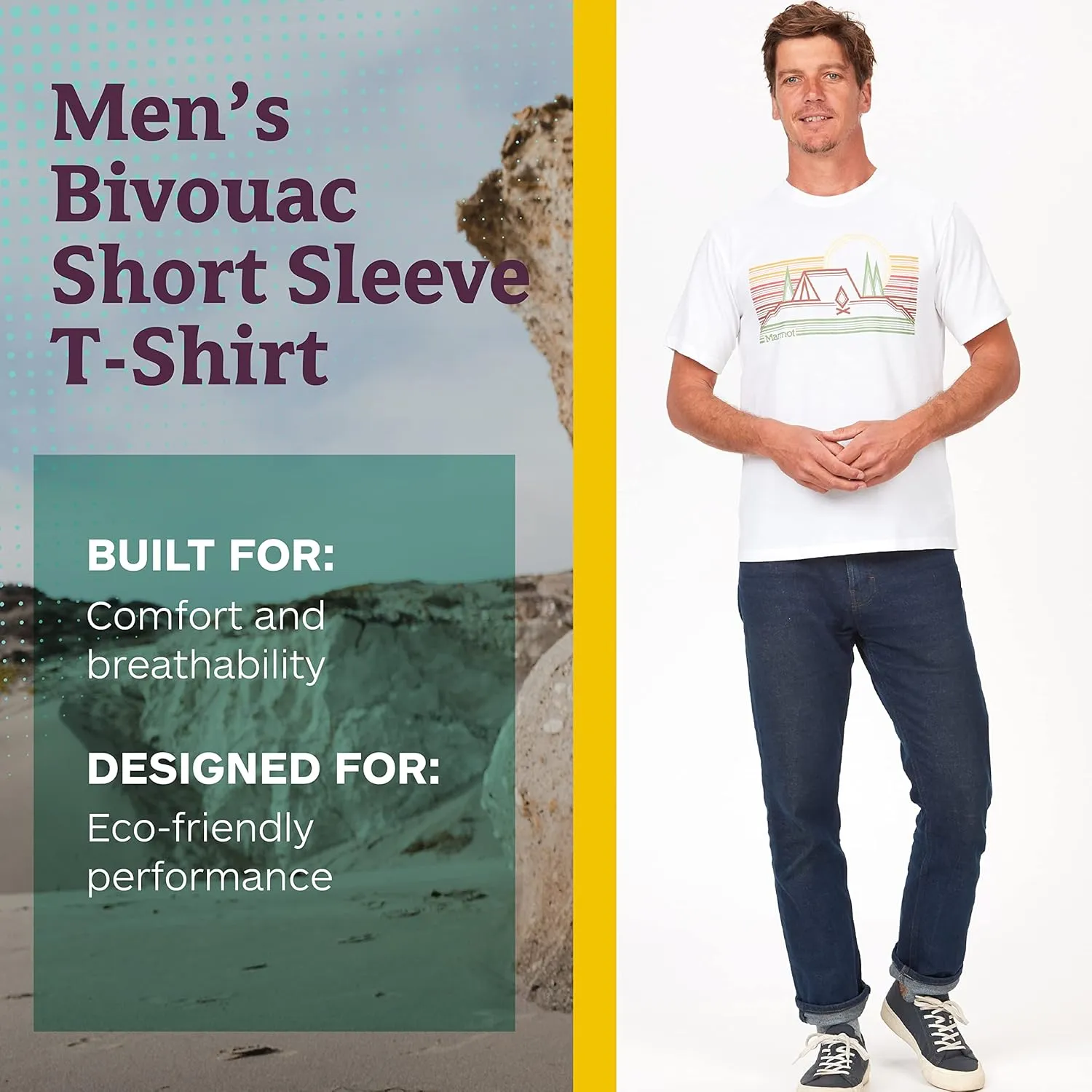 MARMOT Men's Logo T-Shirts - Printed Graphic on Cotton Tee