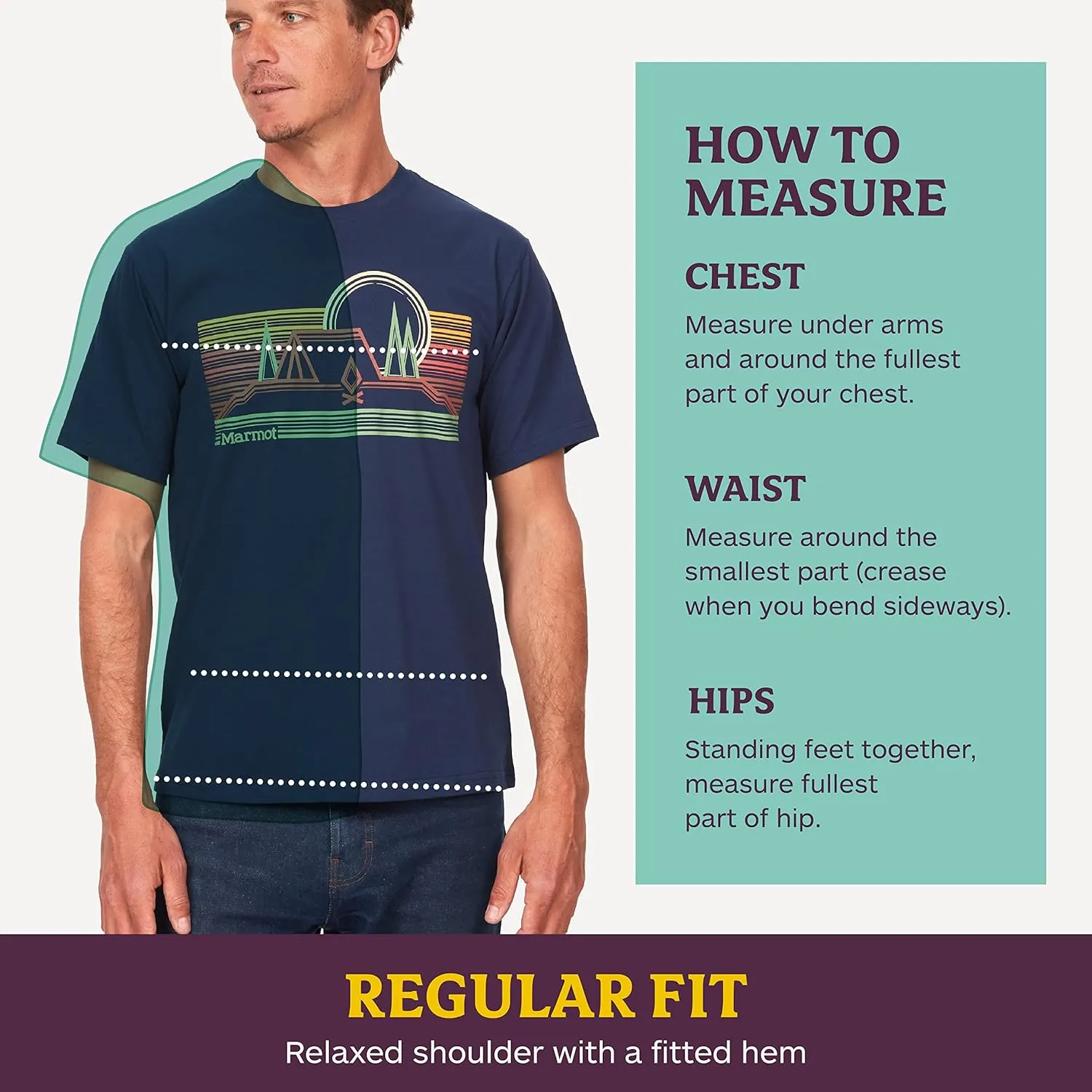 MARMOT Men's Logo T-Shirts - Printed Graphic on Cotton Tee