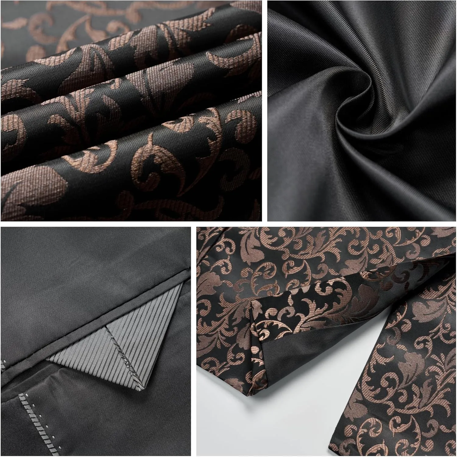 Mens 2 Piece Floral Tuxedo Jacket Paisley Shawl Lapel Suit Blazer Jacket for Dinner,Prom,Wedding