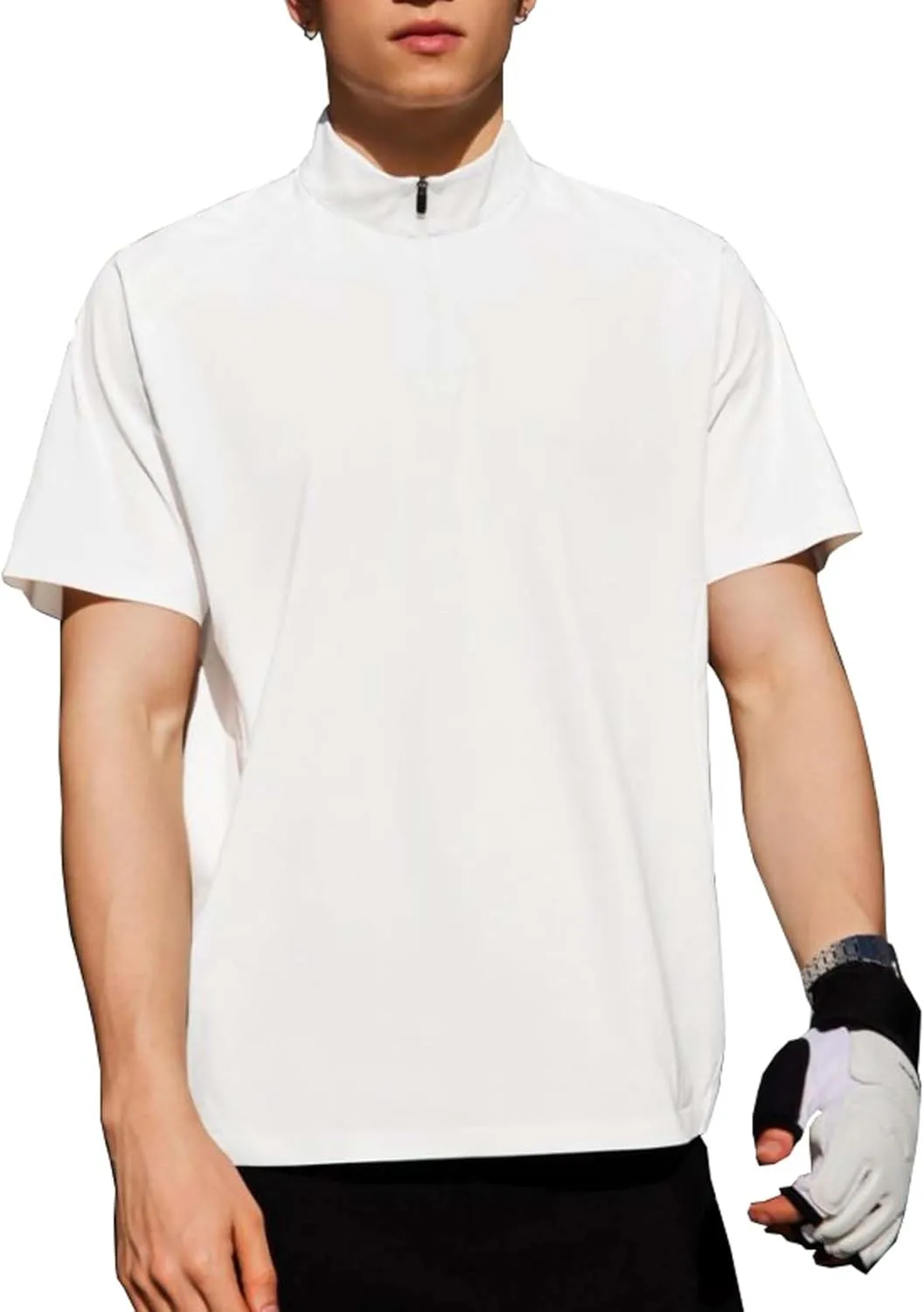 Men's Half-Zip UPF 50  Quick-Dry Workout Shirt | Moisture-Wicking, Breathable, Lightweight Cool-Touch
