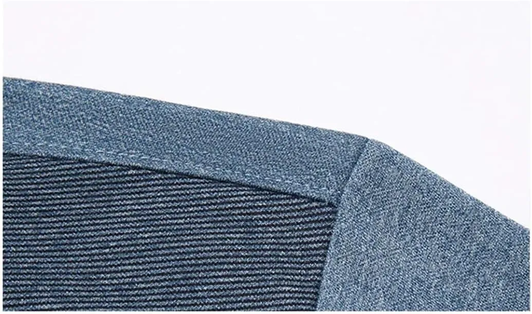 Men's Long Sleeve Pocket Striped Polo Shirt Casual T-Shirts Top Autumn
