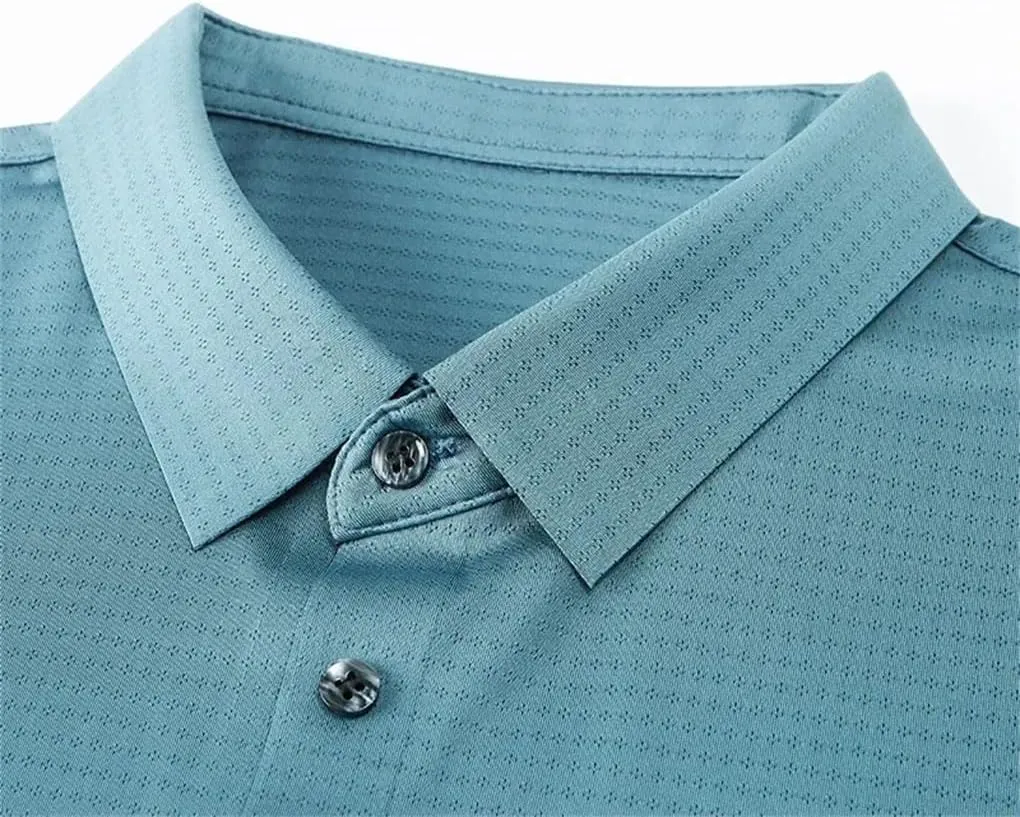 Men's Short Sleeve Polo Shirt Sport Workout Breathable Quick Dry Slim Fit Casual T-Shirts