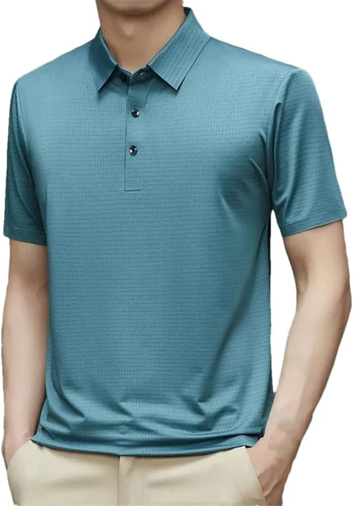 Men's Short Sleeve Polo Shirt Sport Workout Breathable Quick Dry Slim Fit Casual T-Shirts