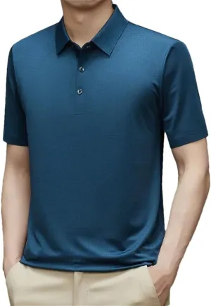 Men's Short Sleeve Polo Shirt Sport Workout Breathable Quick Dry Slim Fit Casual T-Shirts