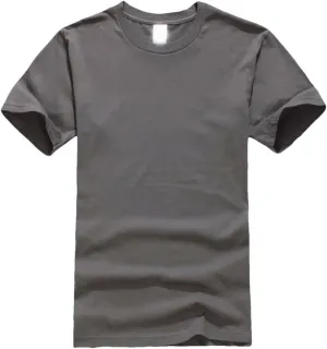 Men's Summer Cotton Crew Neck T-Shirts Casual Short Sleeve Solid Soft Loose Fit Basic Tops