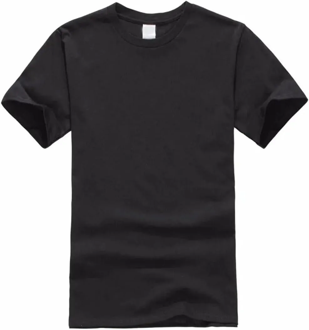 Men's Summer Cotton Crew Neck T-Shirts Casual Short Sleeve Solid Soft Loose Fit Basic Tops
