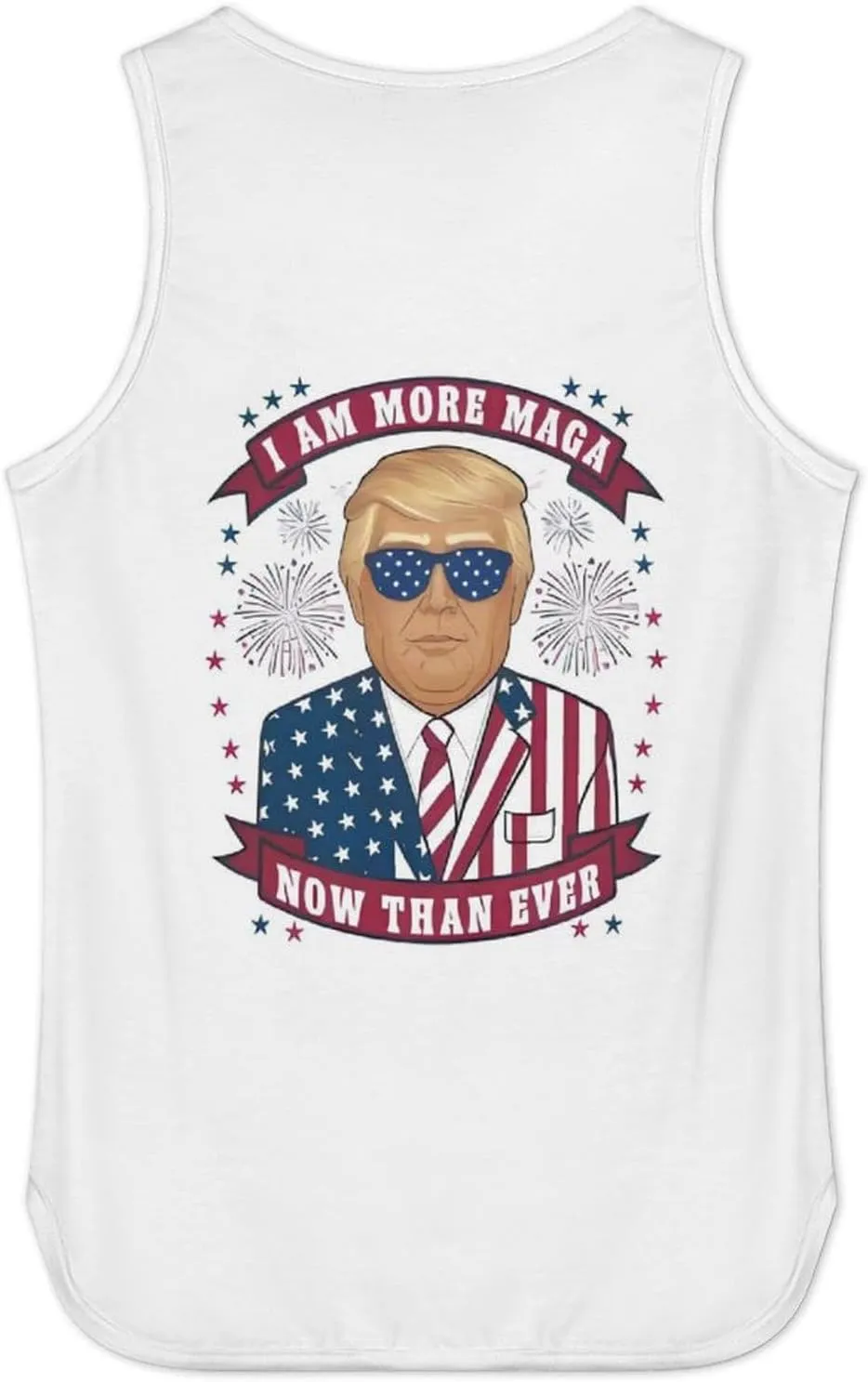 Mens Tank Tops Trump Casual Summer T-Shirts Beach Sleeveless Shirt Lightweight Casual Tee Shirt