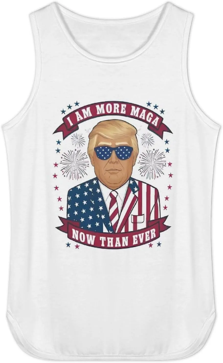 Mens Tank Tops Trump Casual Summer T-Shirts Beach Sleeveless Shirt Lightweight Casual Tee Shirt