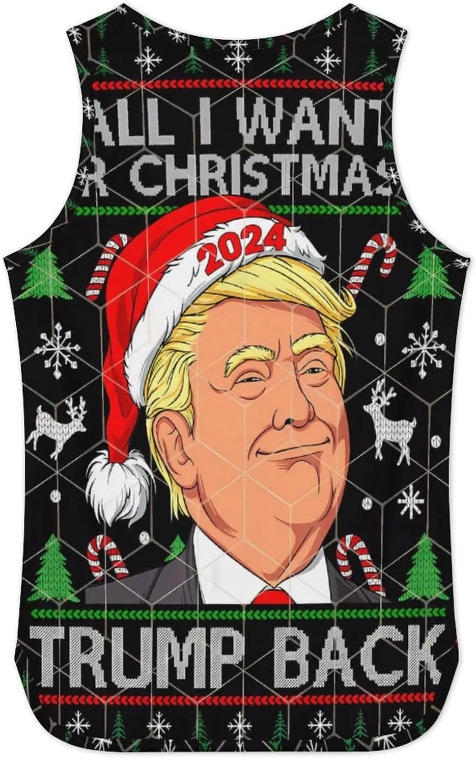 Mens Tank Tops Trump Casual Summer T-Shirts Beach Sleeveless Shirt Lightweight Casual Tee Shirt