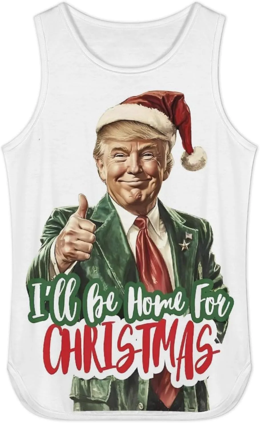 Mens Tank Tops Trump Casual Summer T-Shirts Beach Sleeveless Shirt Lightweight Casual Tee Shirt