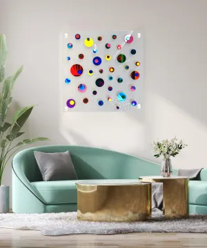 Mirrored Eyes Acrylic Multicolor Square Wall Art