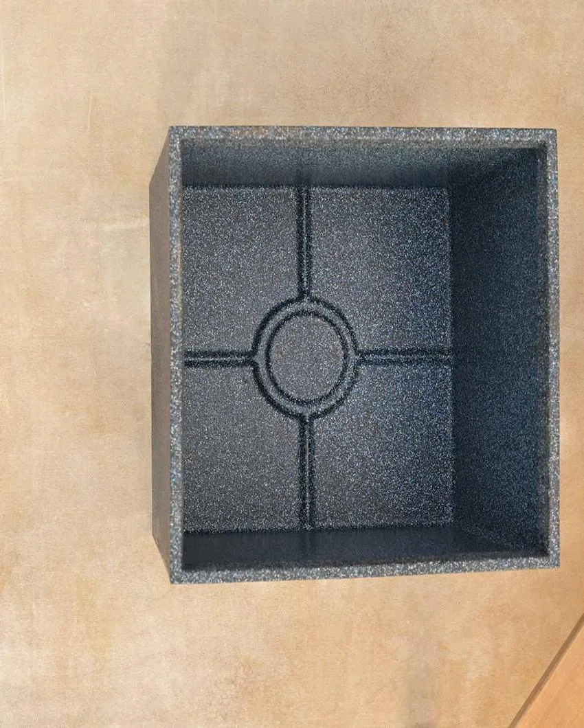 Modern Grey Cubic Plastic Planter