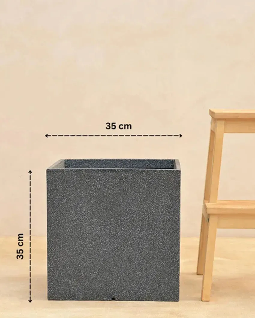 Modern Grey Cubic Plastic Planter