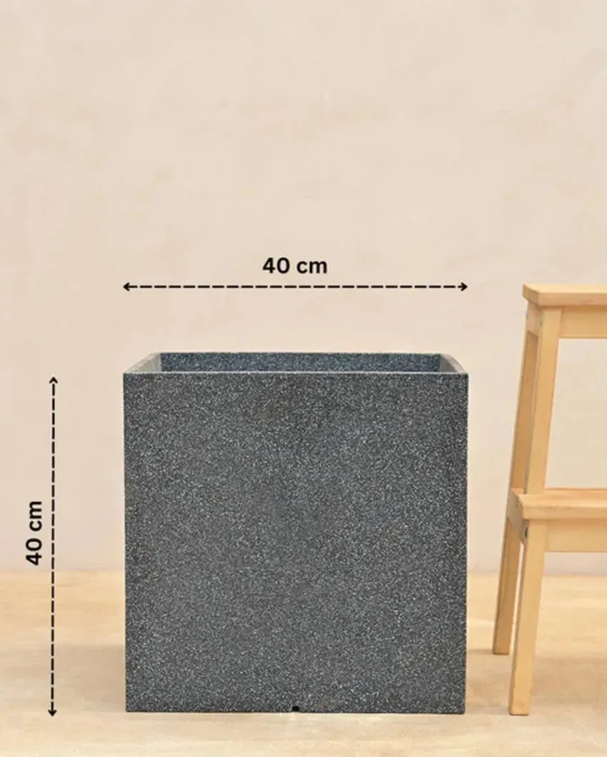 Modern Grey Cubic Plastic Planter